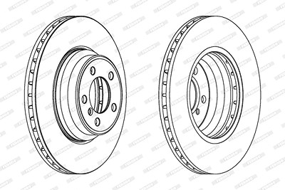 Ferodo 1x Bremsscheibe [Hersteller-Nr. DDF1245C-1] für BMW von FERODO