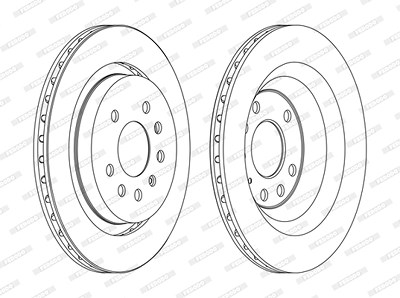 Ferodo Bremsscheibe [Hersteller-Nr. DDF1289C] für Cadillac, Fiat, Opel, Saab von FERODO