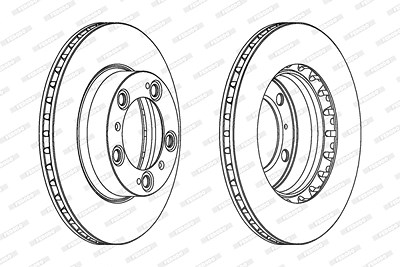 Ferodo 1x Bremsscheibe [Hersteller-Nr. DDF1293C-1] für Porsche von FERODO