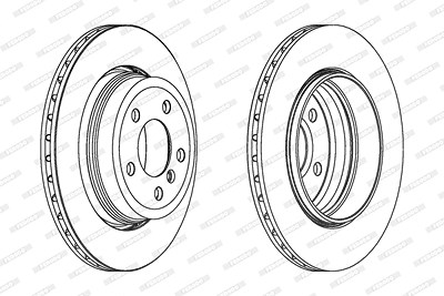 Ferodo 1x Bremsscheibe [Hersteller-Nr. DDF1297C-1] für BMW von FERODO