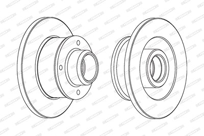 Ferodo 1x Bremsscheibe [Hersteller-Nr. DDF137C-1] für Seat, VW von FERODO