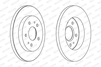 Ferodo Bremsscheibe [Hersteller-Nr. DDF1387] für Daihatsu, Gm Korea von FERODO