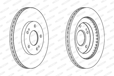 Ferodo Bremsscheibe [Hersteller-Nr. DDF1399] für Mitsubishi von FERODO