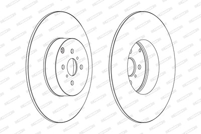 Ferodo Bremsscheibe [Hersteller-Nr. DDF1410C] für Chrysler, Mitsubishi von FERODO