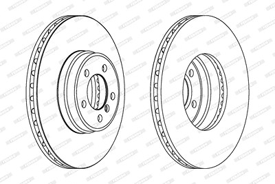 Ferodo 1x Bremsscheibe [Hersteller-Nr. DDF1411C-1] für Land Rover von FERODO