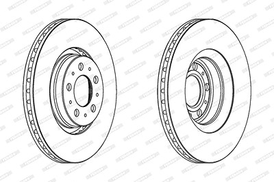 Ferodo 1x Bremsscheibe [Hersteller-Nr. DDF1426C-1] für Volvo von FERODO