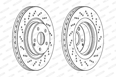 Ferodo 1x Bremsscheibe [Hersteller-Nr. DDF1458C-1] für Mercedes-Benz von FERODO