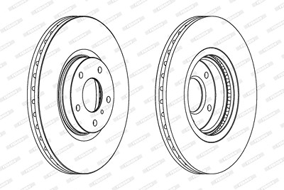 Ferodo 1x Bremsscheibe [Hersteller-Nr. DDF1505C-1] für Infiniti, Nissan von FERODO