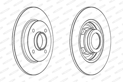 Ferodo 1x Bremsscheibe [Hersteller-Nr. DDF1523C-1] für Citroën, Peugeot von FERODO