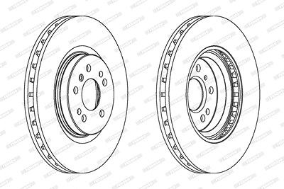 Ferodo 1x Bremsscheibe [Hersteller-Nr. DDF1533C-1] für Mercedes-Benz von FERODO