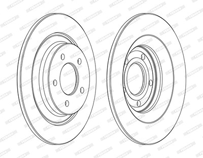 Ferodo Bremsscheibe [Hersteller-Nr. DDF1547C] für Mazda von FERODO