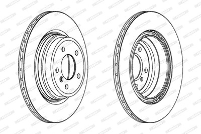 Ferodo 1x Bremsscheibe [Hersteller-Nr. DDF1550C-1] für BMW von FERODO