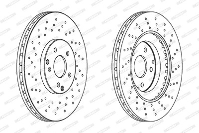 Ferodo 1x Bremsscheibe [Hersteller-Nr. DDF1582C-1] für Mercedes-Benz von FERODO