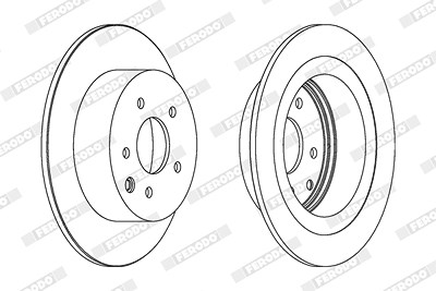 Ferodo Bremsscheibe [Hersteller-Nr. DDF1590C] für Nissan von FERODO