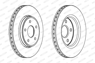 Ferodo 1x Bremsscheibe [Hersteller-Nr. DDF1593C-1] für Jeep von FERODO