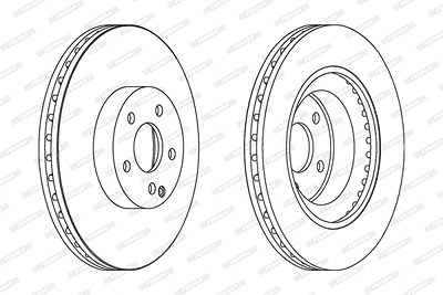 Ferodo 1x Bremsscheibe [Hersteller-Nr. DDF1595C-1] für Mercedes-Benz von FERODO