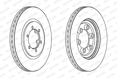 Ferodo Bremsscheibe [Hersteller-Nr. DDF1605] für Gm Korea, Ssangyong von FERODO