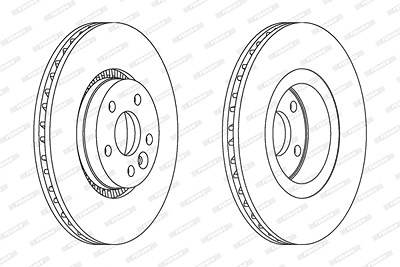 Ferodo 1x Bremsscheibe [Hersteller-Nr. DDF1607C-1] für Ford, Land Rover, Volvo von FERODO