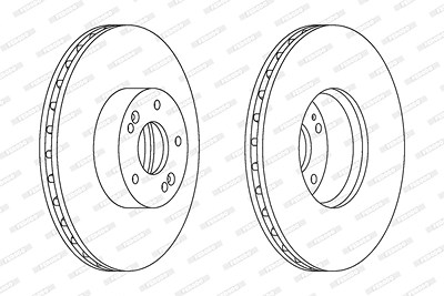 Ferodo 1x Bremsscheibe [Hersteller-Nr. DDF1631C-1] für Hyundai, Kia von FERODO