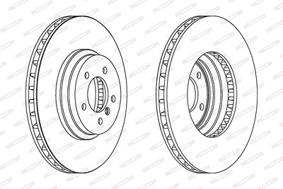 Ferodo 1x Bremsscheibe [Hersteller-Nr. DDF1634C-1] für BMW von FERODO