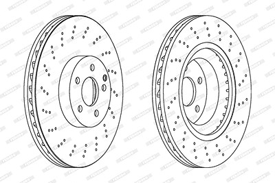 Ferodo 1x Bremsscheibe [Hersteller-Nr. DDF1639C-1] für Mercedes-Benz von FERODO