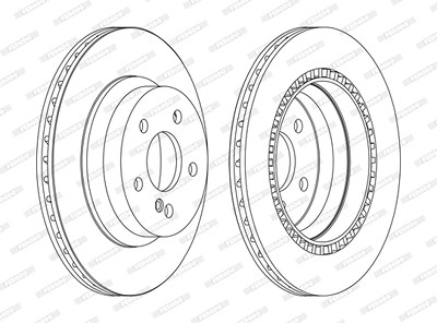 Ferodo Bremsscheibe [Hersteller-Nr. DDF1672C] für Mercedes-Benz von FERODO