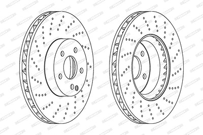 Ferodo 1x Bremsscheibe [Hersteller-Nr. DDF1694C-1] für Mercedes-Benz von FERODO