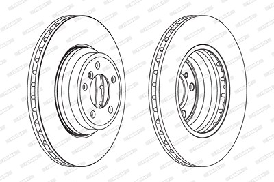 Ferodo 1x Bremsscheibe [Hersteller-Nr. DDF1701C-1] für BMW von FERODO