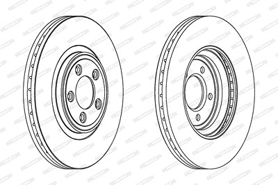Ferodo 1x Bremsscheibe [Hersteller-Nr. DDF1702C-1] für Jaguar von FERODO