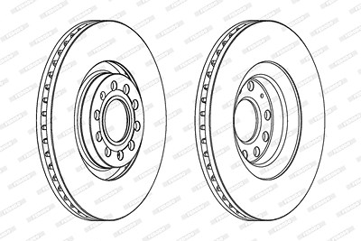 Ferodo 1x Bremsscheibe [Hersteller-Nr. DDF1705C-1] für Audi, Seat von FERODO