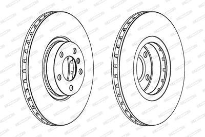 Ferodo 1x Bremsscheibe [Hersteller-Nr. DDF1713C-1] für BMW von FERODO