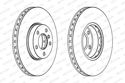 Ferodo 1x Bremsscheibe [Hersteller-Nr. DDF1714C-1] für BMW, Toyota von FERODO