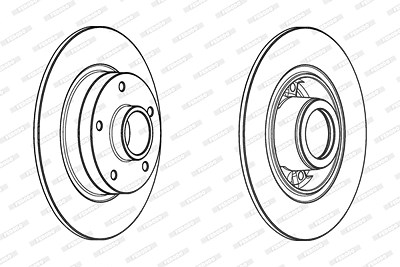 Ferodo 1x Bremsscheibe [Hersteller-Nr. DDF1732-1] für Renault von FERODO