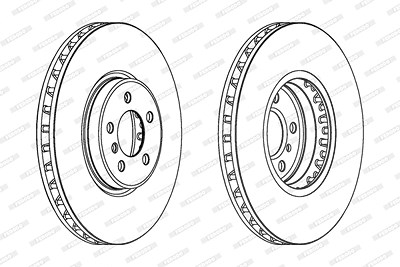 Ferodo 1x Bremsscheibe [Hersteller-Nr. DDF1746C-1] für BMW von FERODO