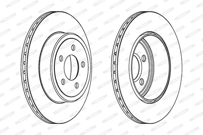 Ferodo 1x Bremsscheibe [Hersteller-Nr. DDF1766C-1] für Chrysler, Lancia von FERODO