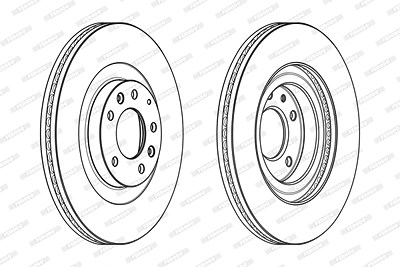 Ferodo 1x Bremsscheibe [Hersteller-Nr. DDF1767C-1] für Mazda von FERODO