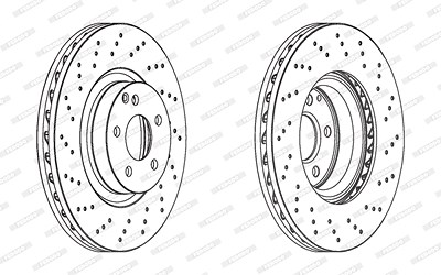 Ferodo 1x Bremsscheibe [Hersteller-Nr. DDF1769C-1] für Mercedes-Benz von FERODO