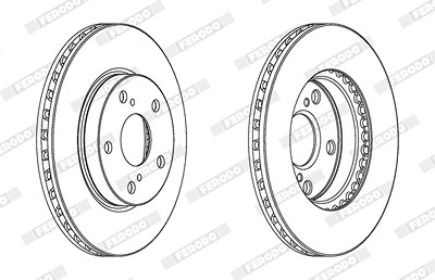 Ferodo Bremsscheibe [Hersteller-Nr. DDF1789C] für Toyota von FERODO