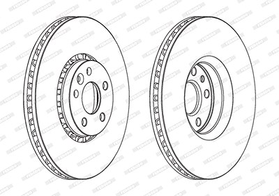 Ferodo 1x Bremsscheibe [Hersteller-Nr. DDF1801C-1] für Volvo von FERODO