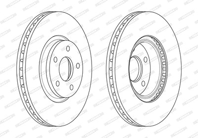 Ferodo 1x Bremsscheibe [Hersteller-Nr. DDF1835C-1] für Ford von FERODO