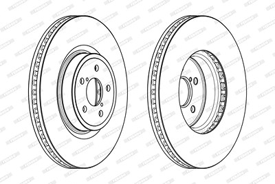 Ferodo 1x Bremsscheibe [Hersteller-Nr. DDF1841C-1] für Subaru von FERODO