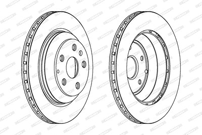 Ferodo 1x Bremsscheibe [Hersteller-Nr. DDF1855C-1] für Audi, Porsche, VW von FERODO