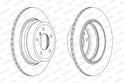 Ferodo 1x Bremsscheibe [Hersteller-Nr. DDF1868C-1] für BMW von FERODO