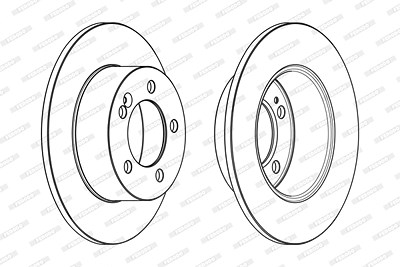 Ferodo 1x Bremsscheibe [Hersteller-Nr. DDF1976C] für Nissan, Opel, Renault von FERODO