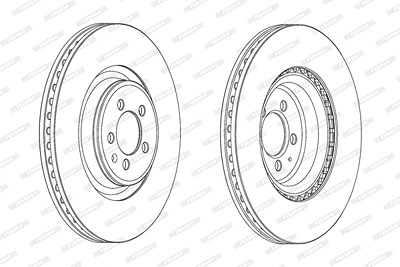 Ferodo 1x Bremsscheibe [Hersteller-Nr. DDF1997C-1] für Audi, Porsche von FERODO