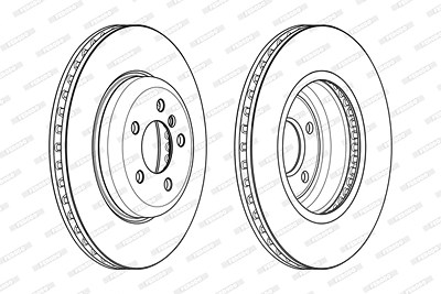 Ferodo 1x Bremsscheibe [Hersteller-Nr. DDF2047C-1] für BMW von FERODO