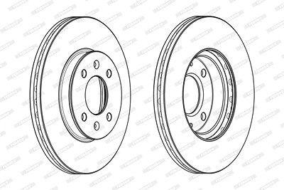 Ferodo Bremsscheibe [Hersteller-Nr. DDF2089C] für Hyundai, Kia von FERODO