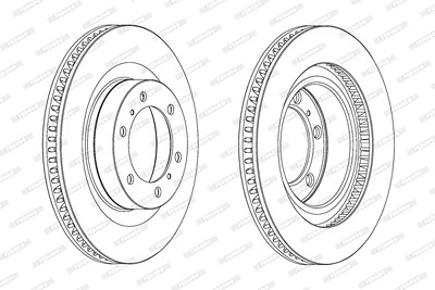 Ferodo 1x Bremsscheibe [Hersteller-Nr. DDF2093C-1] für Toyota von FERODO