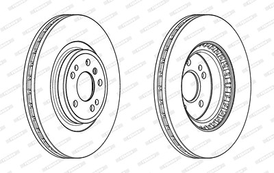 Ferodo 1x Bremsscheibe [Hersteller-Nr. DDF2203C-1] für Mercedes-Benz von FERODO