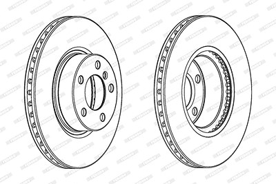 Ferodo 1x Bremsscheibe [Hersteller-Nr. DDF2314C-1] für BMW von FERODO